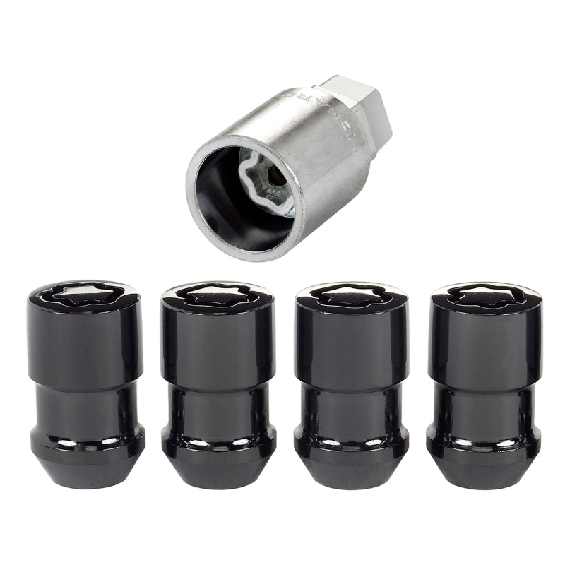 McGard Wheel Lock Nut Set - 4pk. (Cone Seat) 1/2-20 / 3/4 & 13/16 Dual Hex / 1.46in. Length - Black 24038 24038 Photo - Primary