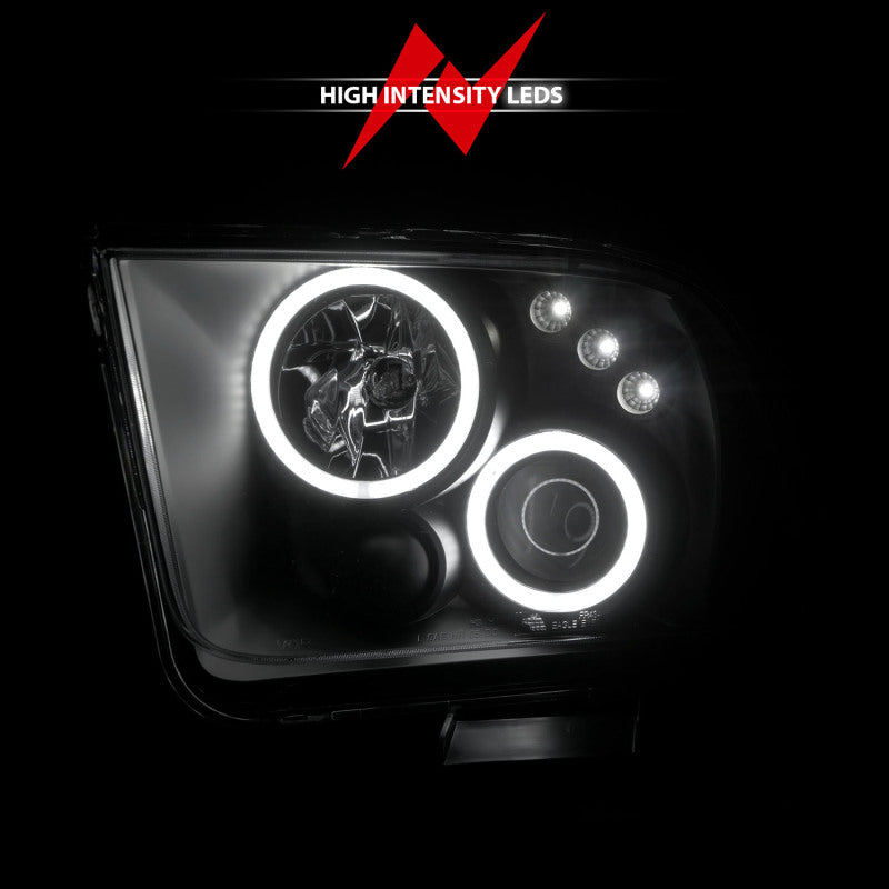 Anzo 2005-2009 Ford Mustang Projector Headlights w/ Halo Black 121166 User 6