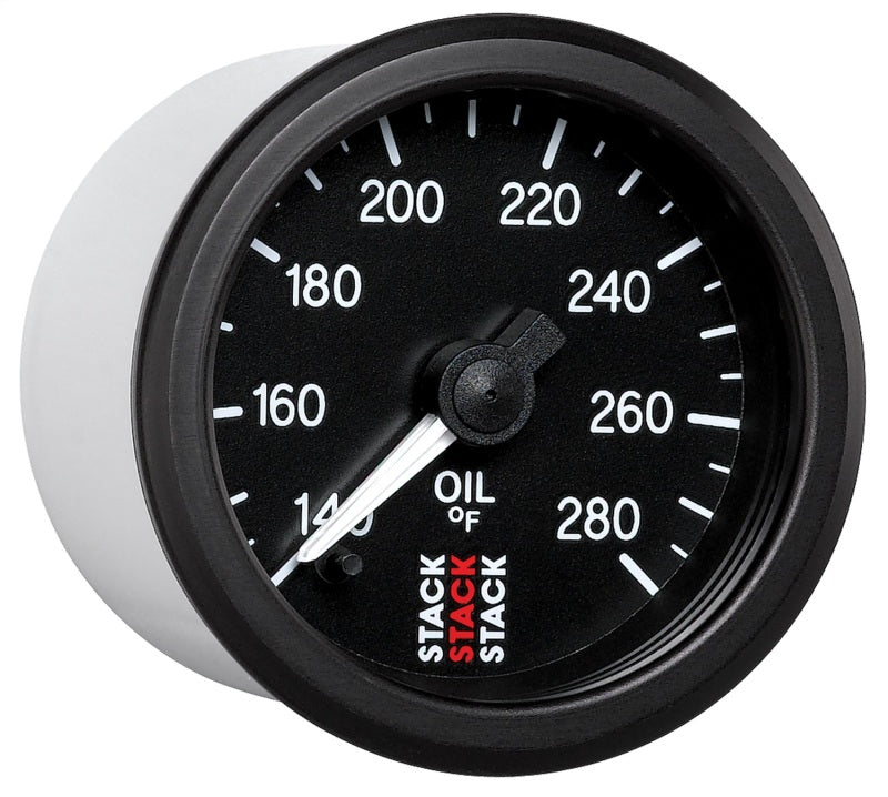 Autometer Stack 52mm 140-280 Deg F 1/8in NPTF Male Pro Stepper Motor Oil Temp Gauge - Black ST3310 ST3310 User 5