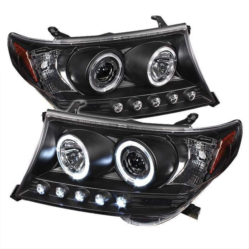 Spyder Toyota Land Cruiser 08-11 Projector Headlights LED Halo LED Blk PRO-YD-TLAND08-HL-BK 5008275 5008275 Photo - Primary