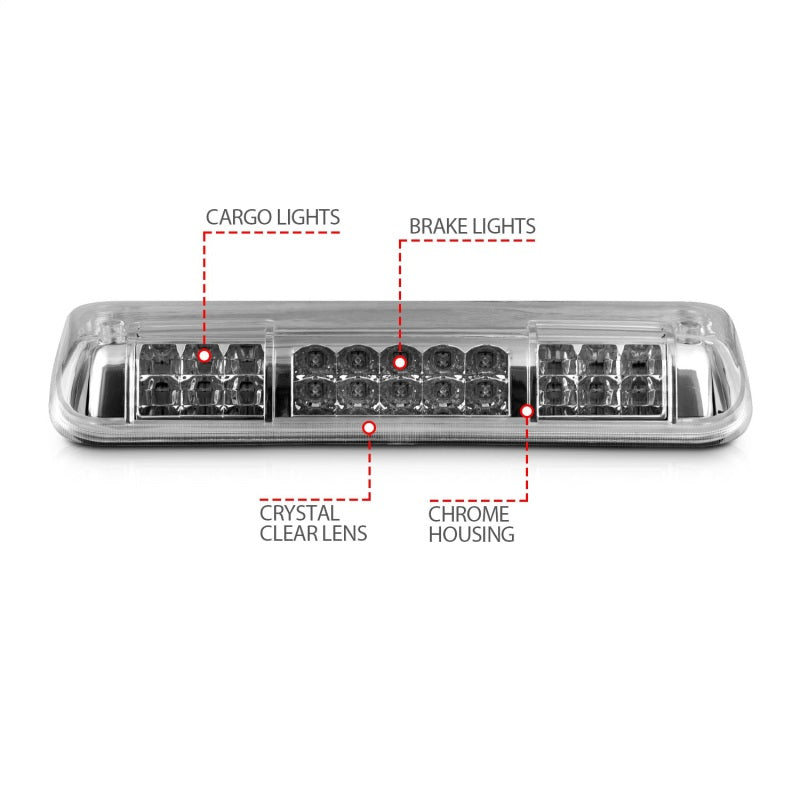 Anzo 2004-2008 Ford F-150 LED 3rd Brake Light Chrome B - Series 531088 Photo - Unmounted