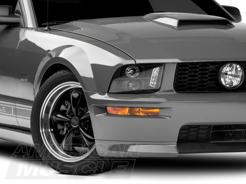 Raxiom 05-09 Ford Mustang Excluding GT500 LED Halo Projector Headlights- Blk Housing (Clear Lens) 101683 101683 Photo - Close Up