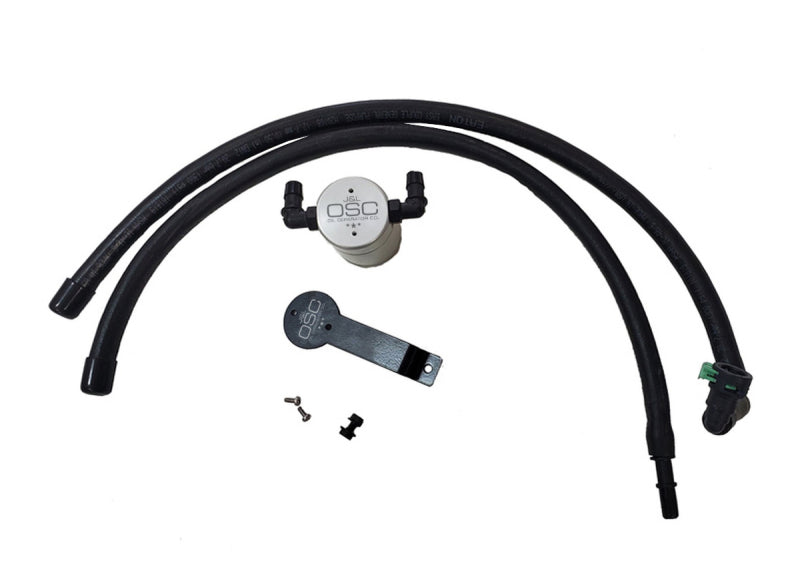 J&L 2020-2022 Ford Explorer 2.3L EcoBoost Driver Side Oil Separator 3.0 - Clear Anodized 3055D-C 3055D-C Photo - Primary