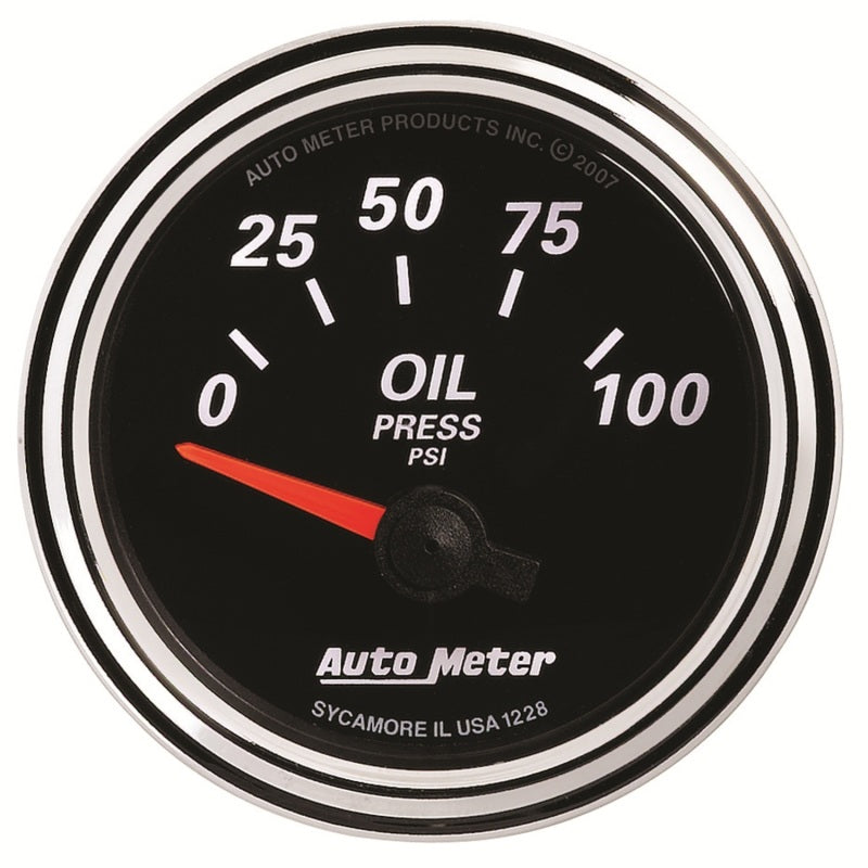 Autometer Gauge OilP 2" 100psi Elec DBII 1228 Photo - Primary