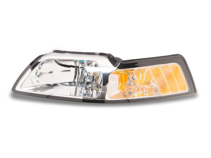 Raxiom 99-04 Ford Mustang Axial Series OEM Style Replacement Headlights- Chrome Housing (Clear Lens) 413421 413421 Photo - Close Up