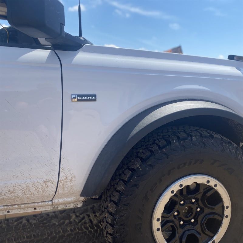 Ford Racing Bronco/Bronco Sport G.O.A.T. Badge - Black/Chrome M-1447-GOAT M-1447-GOAT Photo - Mounted