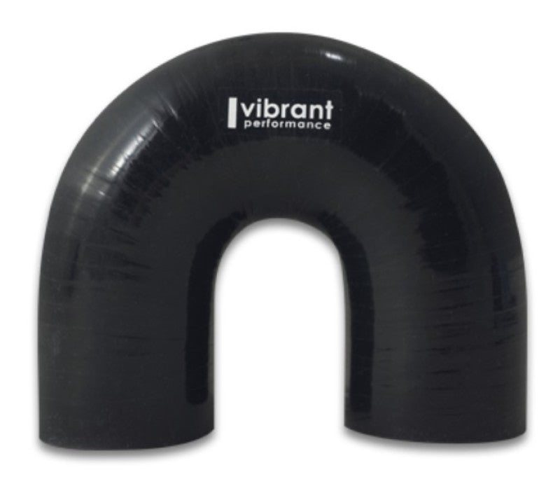 Vibrant 4 Ply Reinforced Silicone Elbow Connector - 1.75in ID x 5.50in Leg 180 Deg Elbow (BLACK) 19660 19660 User 1