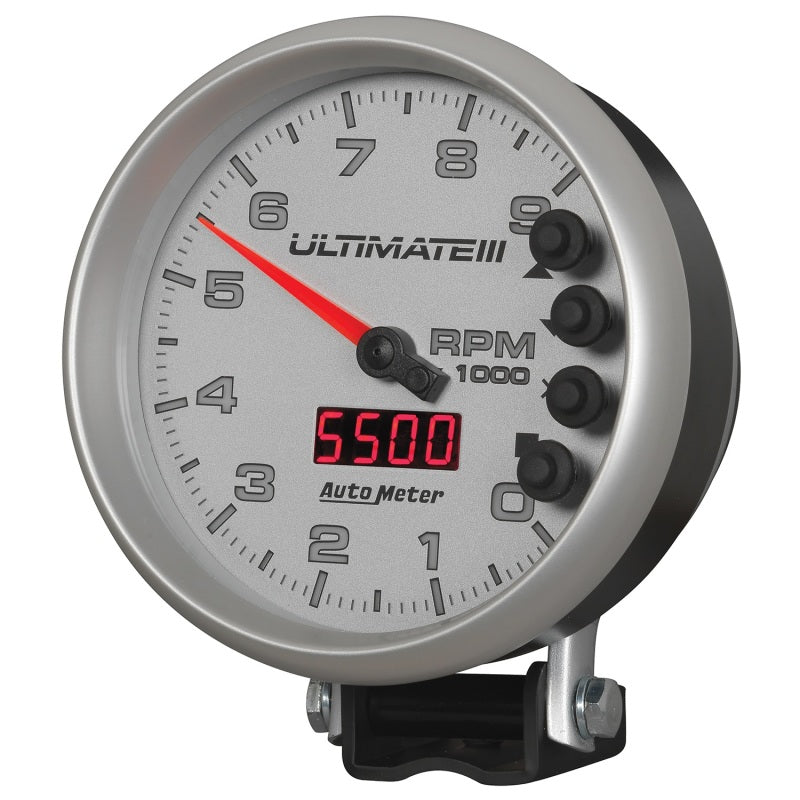 Autometer 5 inch Ultimate III Playback Tachometer 9000 RPM - Silver 6882 6882 User 2