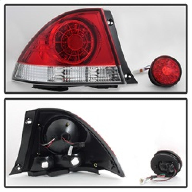 Spyder 01-03 Lexus IS300 LED Tail Lights - Red Clear ALT-YD-LIS300-LED-SET-RC 5085061 5085061 Photo - Unmounted