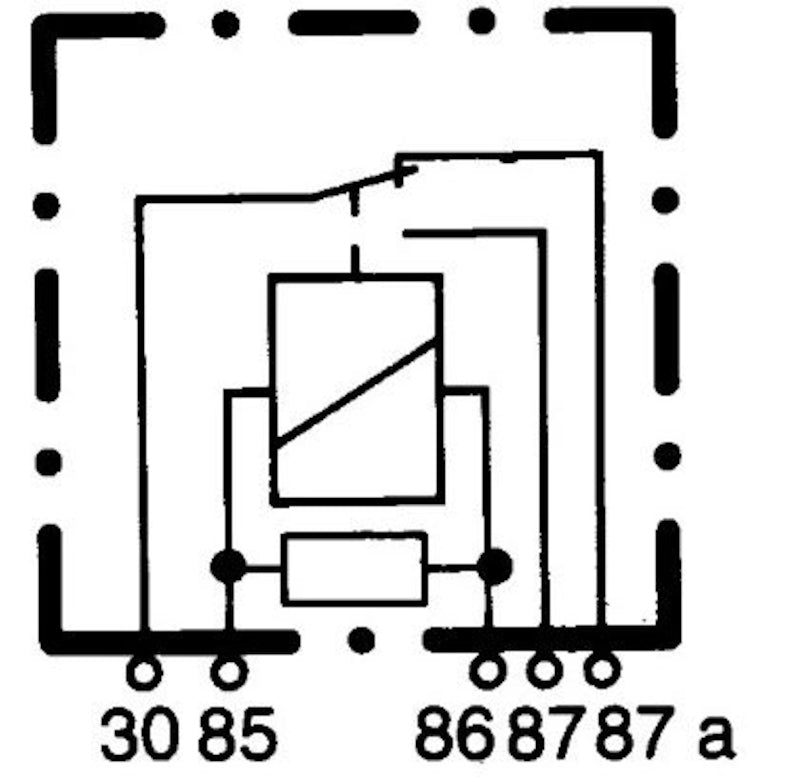 Hella Relay 12V 20/40A Spdt Res Bkt 007794037 007794037 Technical Drawing