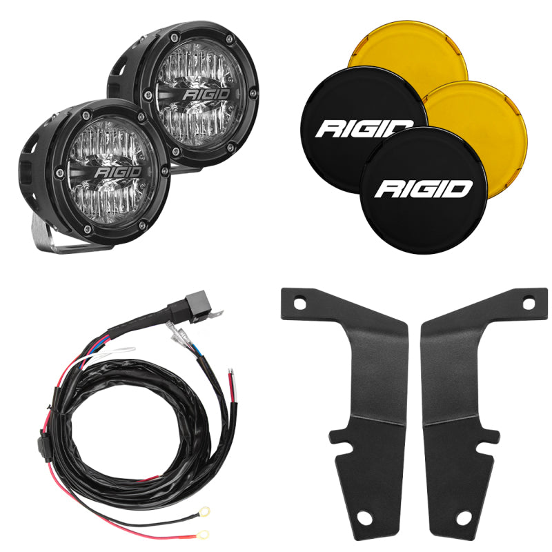 Rigid Industries 2010-2023 Toyota 4Runner A-Pillar Light Kit (Includes 4 inch 360-Series Drive) 46704 46704 Photo - Primary