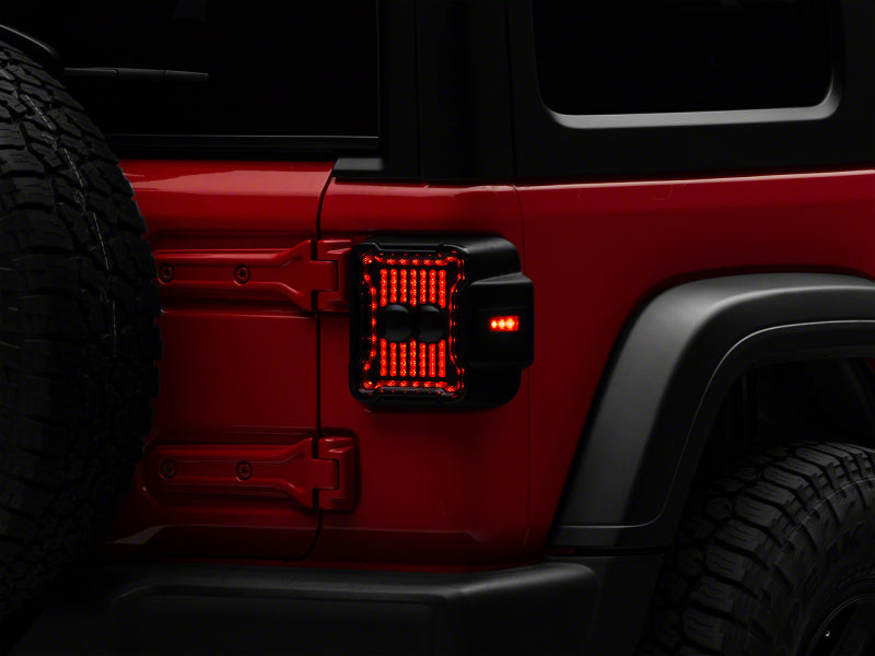 Raxiom 18-23 Jeep Wrangler JL Axial Series Linear LED Tail Lights- Blk Housing (Smoked Lens) J170483 J170483 Photo - Primary