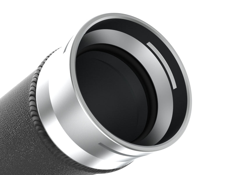 aFe BladeRunner 2-1/2 IN Aluminum Hot Charge Pipe Black 22-23 Subaru WRX H4-2.4L (t) 46-20668-B 46-20668-B Photo - Close Up