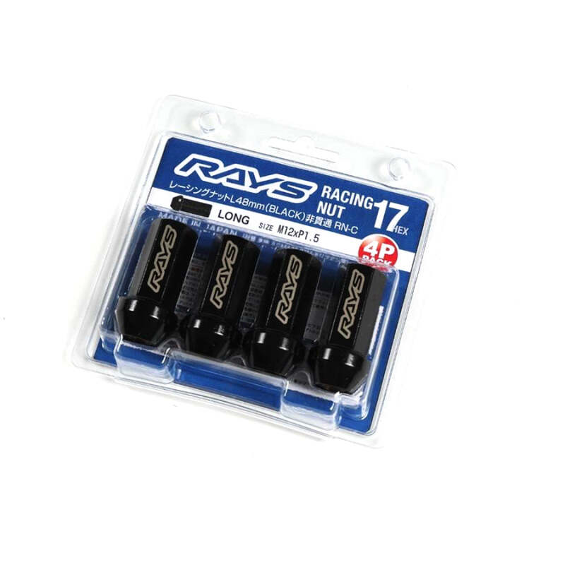 Rays 17HEX Racing Nut 12x1.5 Set L48 (Closed End) (4 PCS) - Black Chromate W17RN12150BL48C W17RN12150BL48C User 1