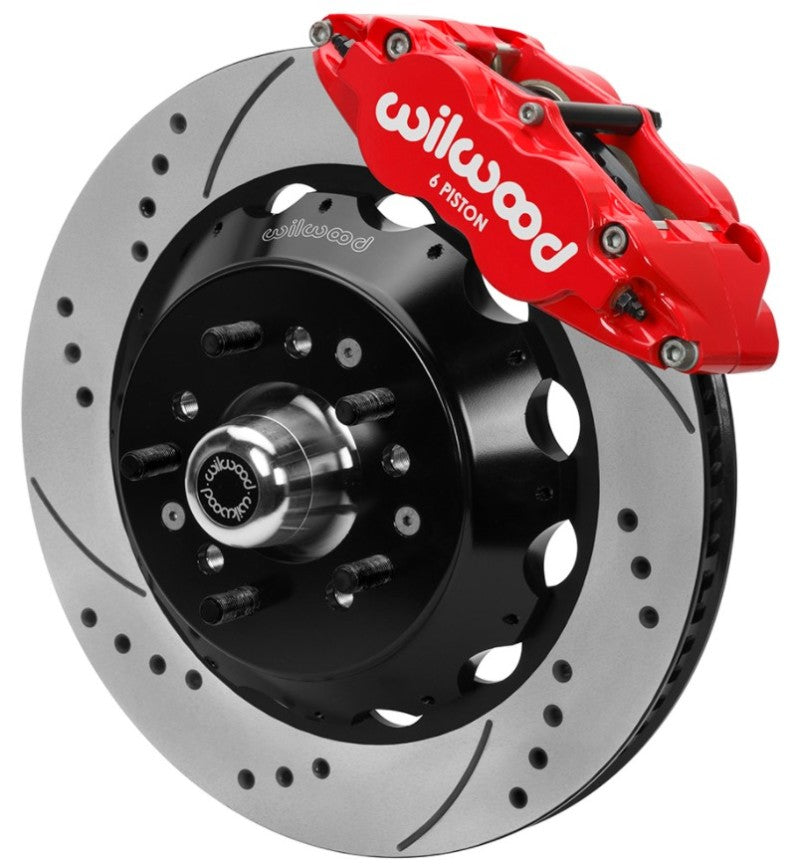 Wilwood 70-81 FBody/75-79 A&XBody FNSL6R Frt BBK 14in D/S Rtr Red Calipers Use w/ Pro Drop Spindle 140-15983-DR 140-15983-DR User 1