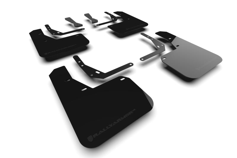 Rally Armor 2024 Hyundai Kona N Line Black UR Mud Flap - Metallic Black Logo MF103-UR-BLK-MBK MF103-UR-BLK-MBK Photo - Primary