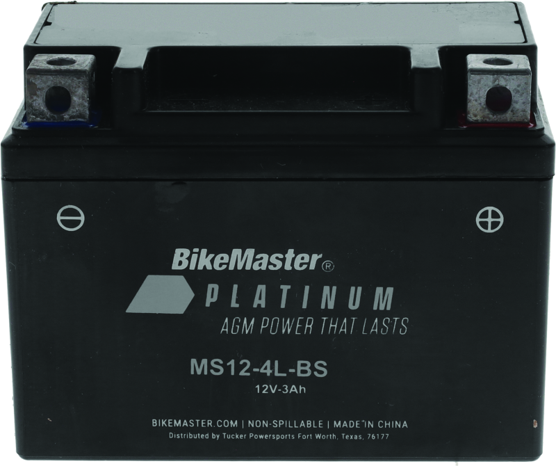 BikeMaster AGM Battery - MS12-4L-BS 780731 780731 Photo - Primary