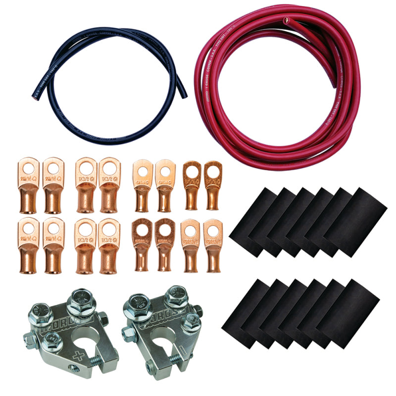 Moroso Billet Terminals Black Shrinks Remote Battery Cable Kit w/Positive & Negative Wires 74030 74030 User 1
