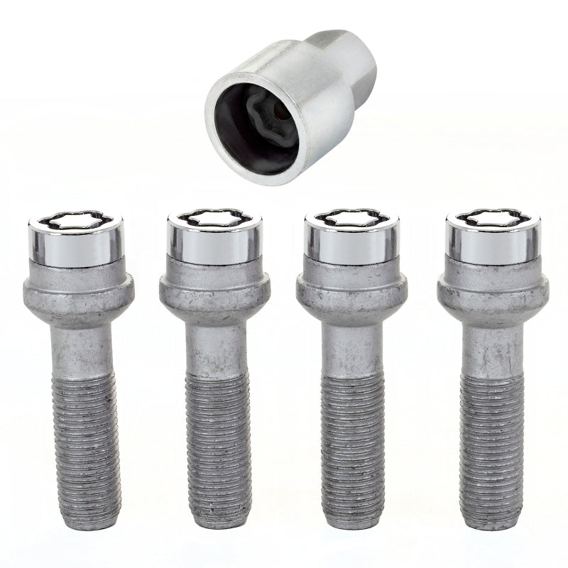 McGard Wheel Lock Bolt Set - 4pk. (Radius Seat) M14X1.5 / 17mm Hex / 45.0mm Shank Length - Chrome 28017 28017 Photo - Primary