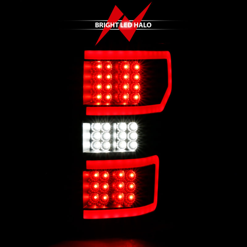 ANZO 18-19 Ford F-150 LED Taillight Black Housing Clear Lens Red Light Bar W/Sequential 311314 311314 Photo - Unmounted
