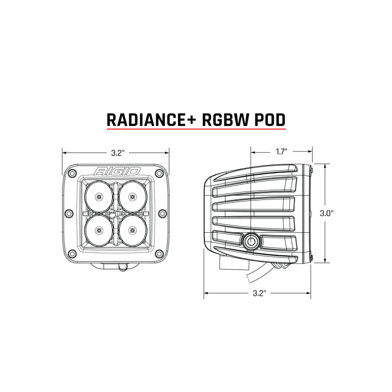Rigid Industries Radiance+ Pod RGBW - Pair 202053 202053 User 3