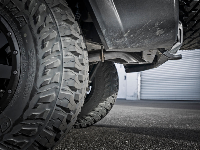 aFe MACH Force-Xp 2.5in 409 SS Catback High-Tuck Exhaust 18-21 Jeep Wrangler (JL) 3.6L 4-Door 49-48065-1 49-48065-1 Photo - Mounted