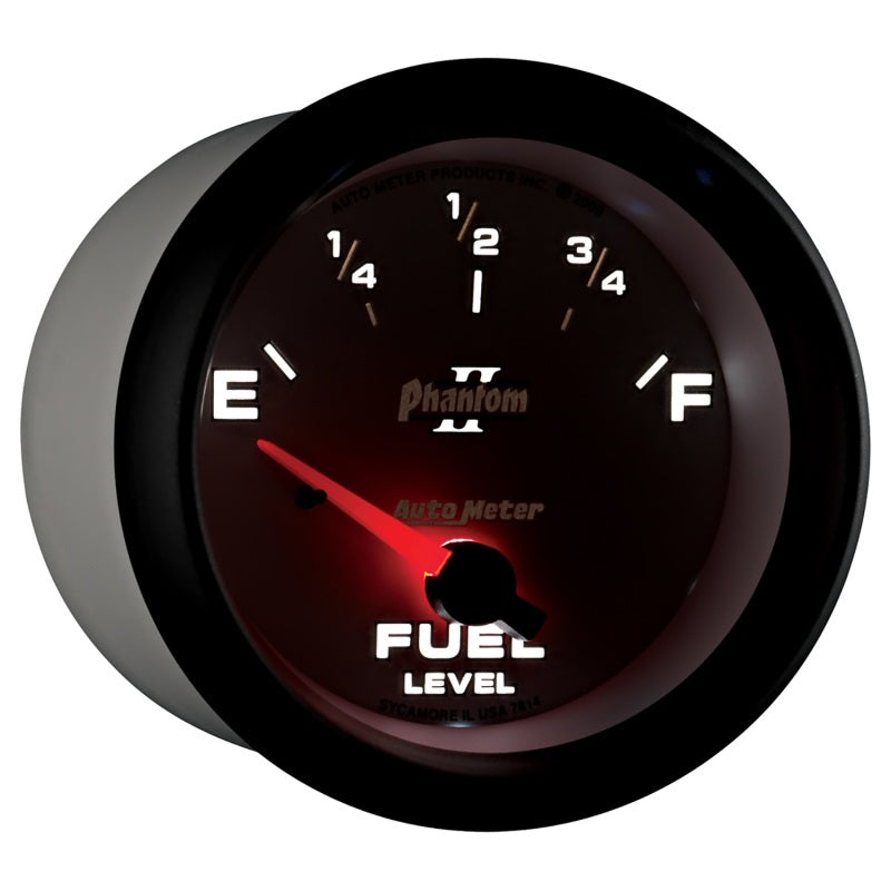 Autometer Gauge, Fuel Level, 2 5/8", 0E to 90F, Elec, Phantom II 7814 User 6