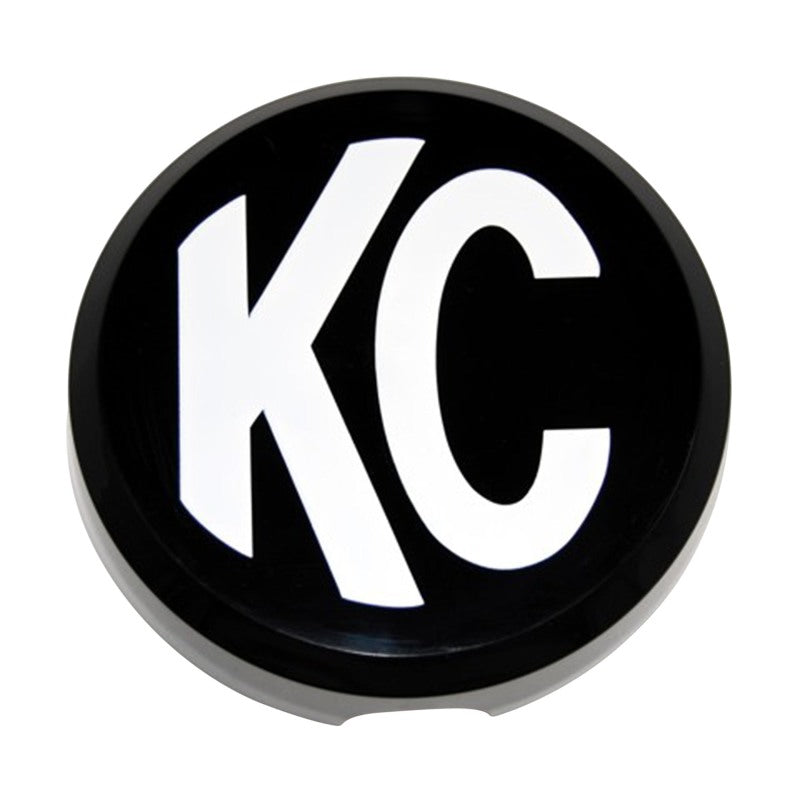 KC HiLiTES 6in. Round Hard Cover for Daylighter/SlimLite/Pro-Sport (Single) - Black w/White KC Logo 5105 5105 Photo - Primary