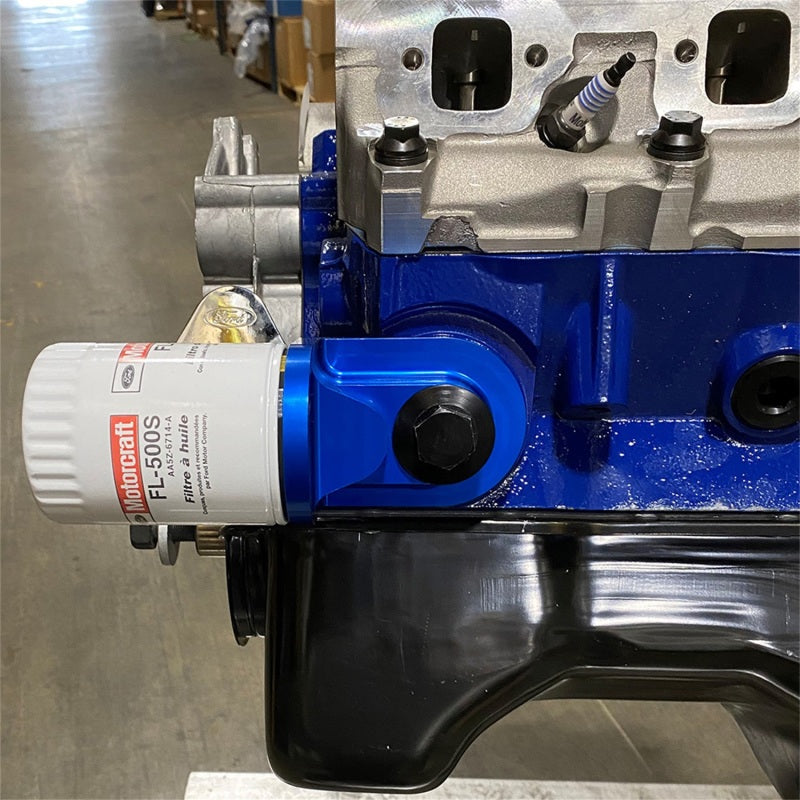 Ford Racing Push Rod V8 90 Degree Billet Oil Filter Adapter M-6880-B50 M-6880-B50 Photo - Mounted