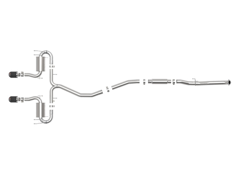 aFe Takeda 3in 304 SS Cat-Back Exhaust System w/CF Tips 17-20 Honda Civic Sport L4-1.5L (t) 49-36624-C 49-36624-C Photo - Unmounted