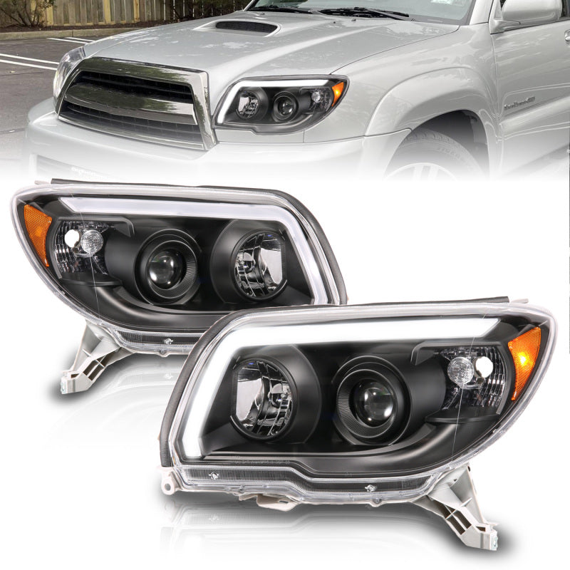 ANZO 06-09 Toyota 4 Runner Projector Headlights Plank Style - Black 111616 111616 Photo - Primary