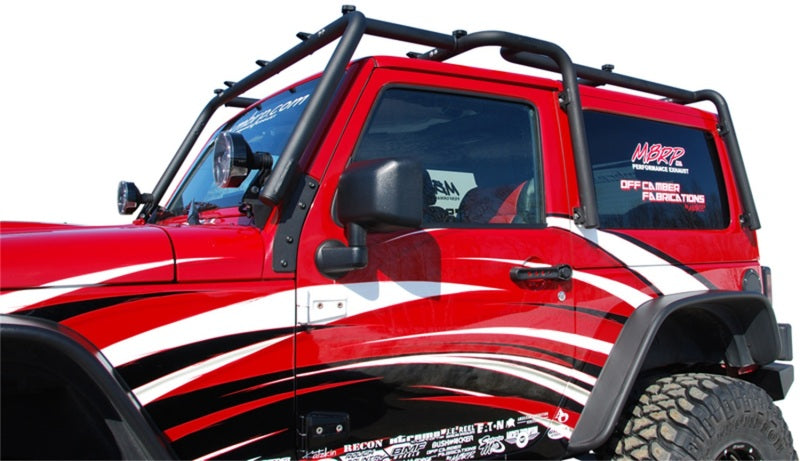 MBRP 07-10 Jeep Wrangler JK Front Roof Rack Extension (2 Door) Black Coated 131040 131040 Photo - Mounted