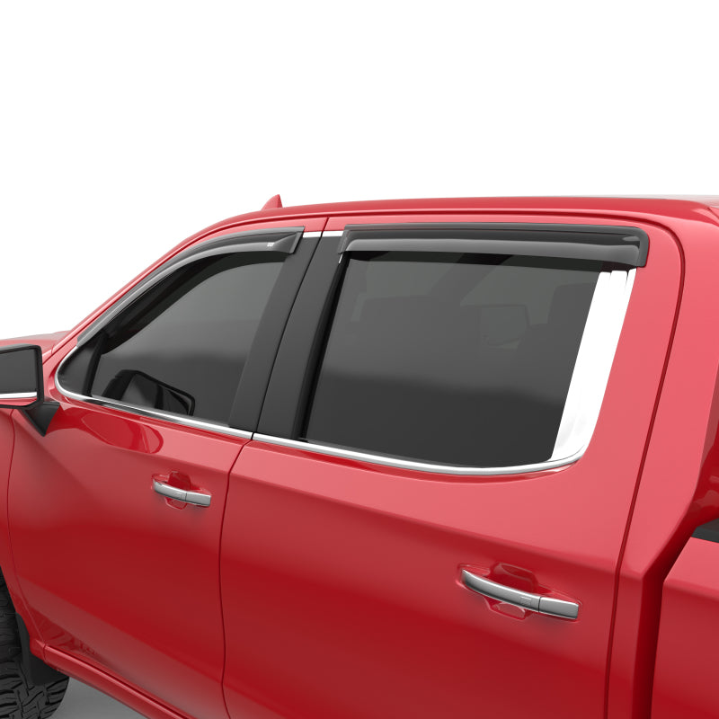 EGR 2019 Chevy 1500 Crew Cab Tape-On Window Visors - Set of 4 Dark Smoke 641691 641691 Photo - Close Up