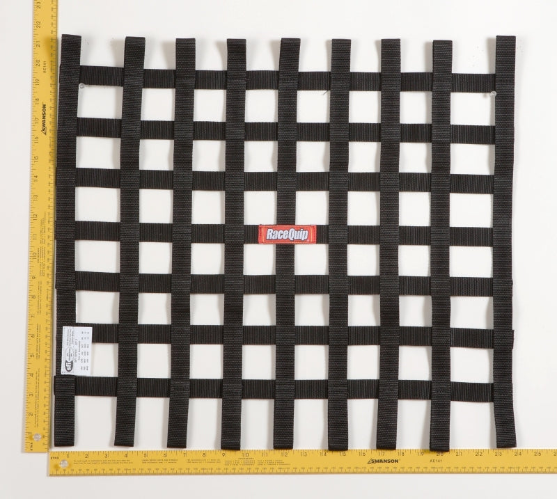 Racequip Ribbon Window Net; SFI Certified; Color: Black; Size: 21 x 24 726007 Photo - Primary