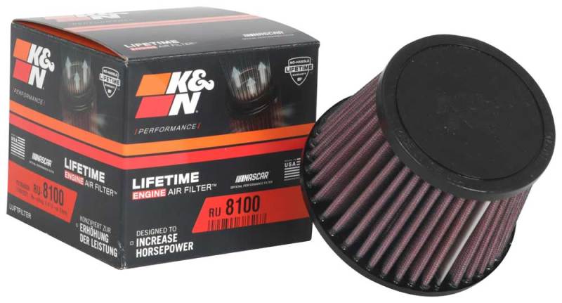K&N Engineering K&N Universal Clamp-On Air Filter 2-1/2in FLG / 4-1/2in B / 3-1/2in T / 3-3/16in H RU-8100 RU-8100 Photo - out of package