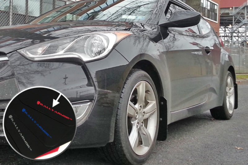 Rally Armor 2012-14 Veloster Mud flap Red logo MF24-UR-BLK/RD User 1