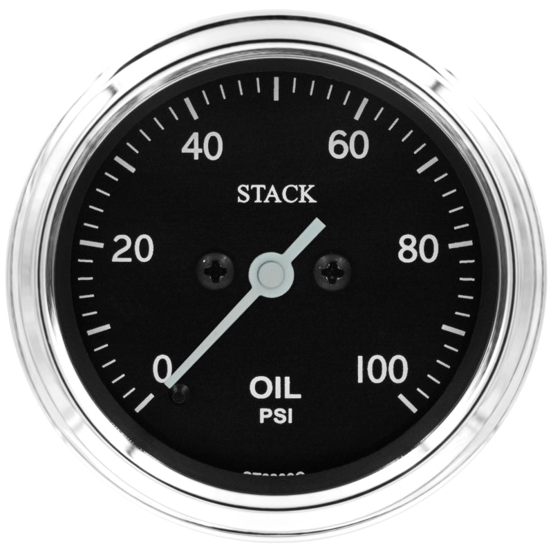 Autometer Stack 52mm 0-100 PSI 1/8in NPTF Male Pro Stepper Motor Oil Pressure Gauge - Classic ST3302C ST3302C Photo - Primary