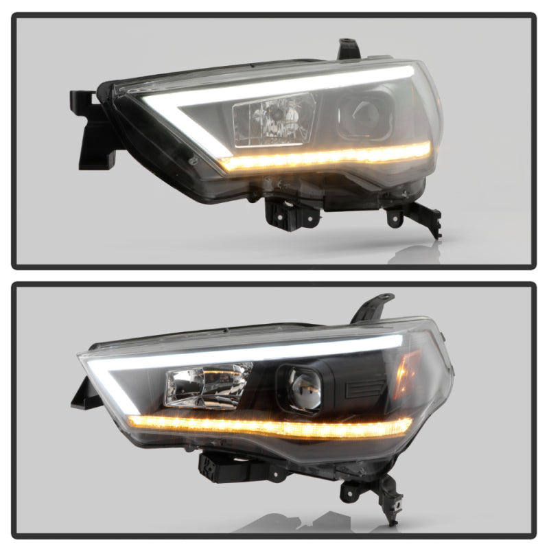 SPYDER 14-20 Toyota 4Runner Projector Headlights w/Seq. LED Turn Sig. LED White Light Bar Park Light 5088154 5088154 User 6