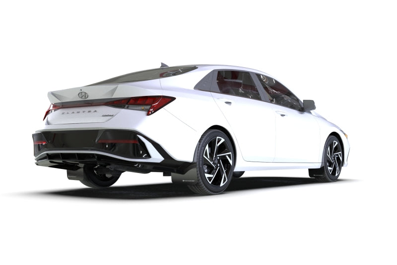 Rally Armor 2024 Hyundai Elantra Black Mud Flap White Logo MF119-UR-BLK-WH MF119-UR-BLK-WH User 1