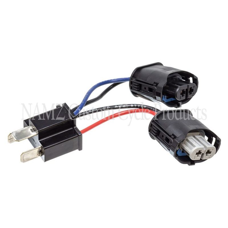 NAMZ 2014+ Road King (w/7in. Dual LED HLamp) Headlight Adapter Pigtail w/Female H9 & H11 to Male H4 NHAP-02 NHAP-02 Photo - Primary