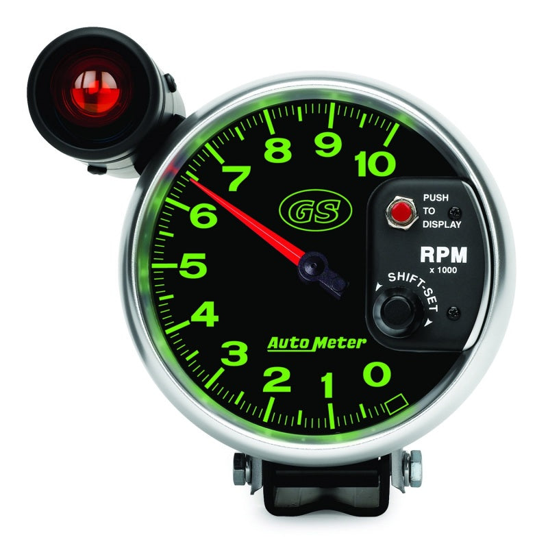 AutoMeter Gauge Tachometer 5in. 10K RPM Pedestal W/ Ext. Shift-Lite Gs 3899 3899 User 2