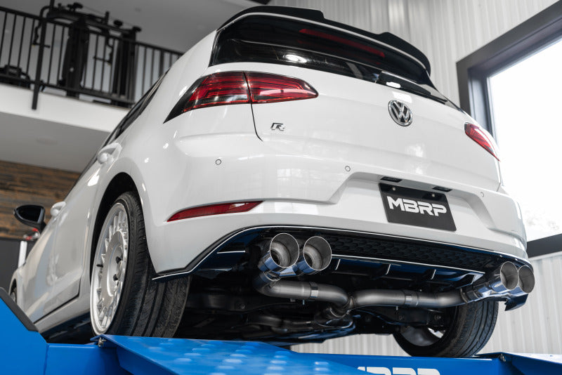 MBRP 15-19 VW Golf R 3in Cat Back Single Exit Exhaust Pro Series w/ Valve Delete - T304 S4603304 S4603304 Photo - Mounted