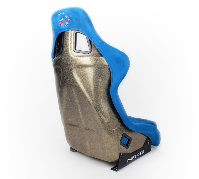 NRG FRP Bucket Seat ULTRA Edition - Large (Blue Alcantara/Gold Glitter Back) FRP-302BL-ULTRA FRP-302BL-ULTRA Photo - Primary
