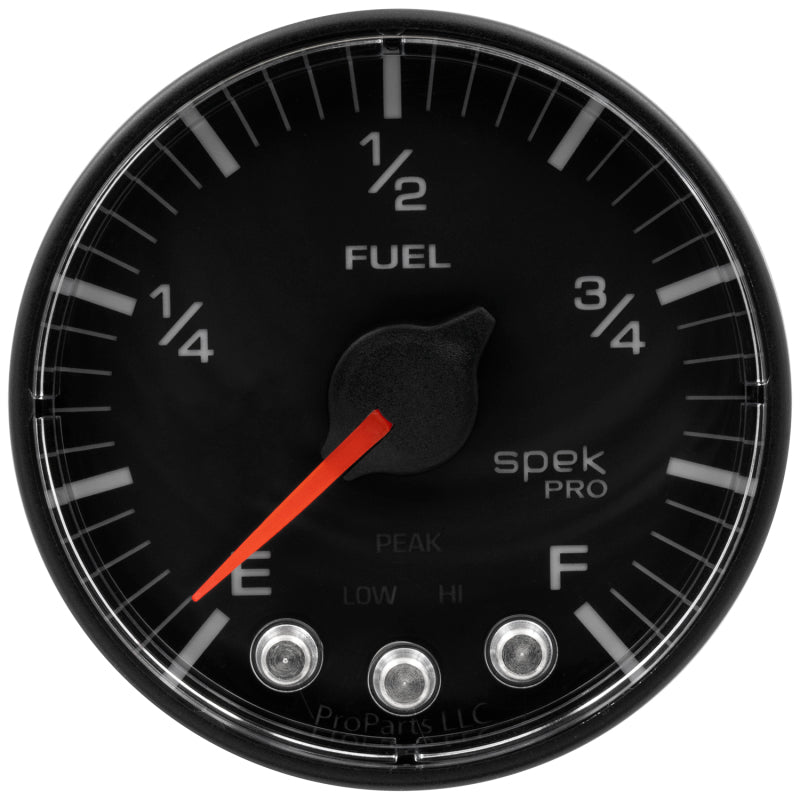 Autometer Spek-Pro Gauge Fuel Level 2 1/16in 0-270 Programmable Blk/Blk P312328 P312328 User 2