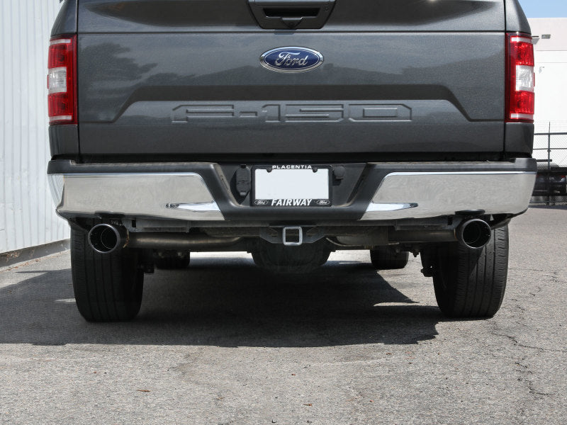 aFe Vulcan Series 3in 304SS Cat-Back w/ Black Tips 15-20 Ford F-150 V6 2.7L/35L(tt) / V8 5.0L 49-33130-B 49-33130-B Photo - Mounted