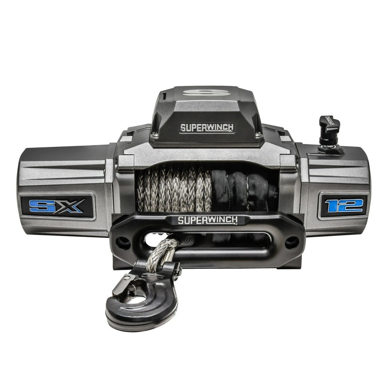 Superwinch 12000 LBS 12 VDC 3/8in x 80ft Synthetic Rope SX 12000SR Winch - Graphite 1712201 1712201 Photo - Unmounted