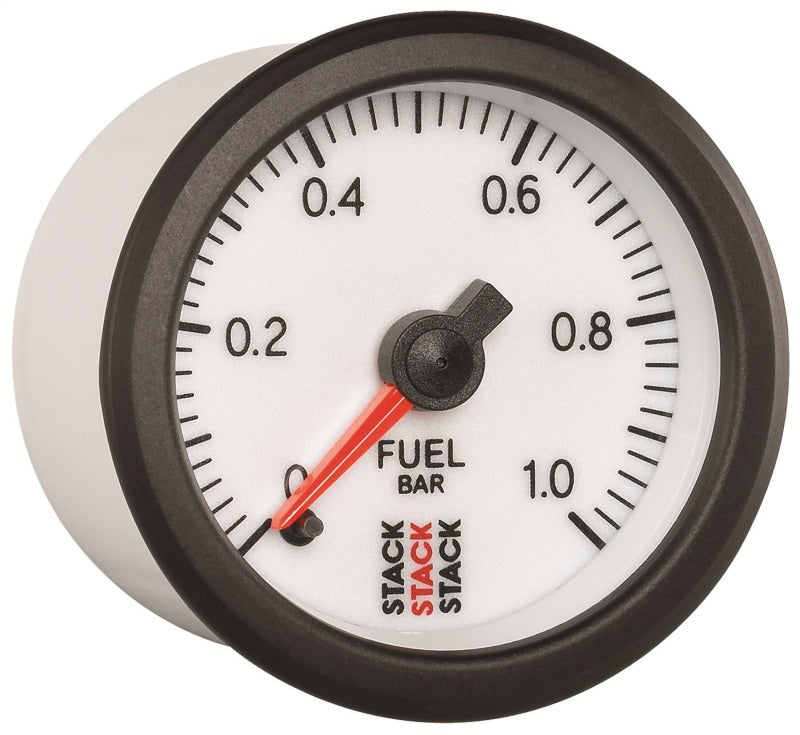 Autometer Stack 52mm 0-1 Bar M10 Male Pro Stepper Motor Fuel Pressure Gauge - White ST3353 ST3353 User 5
