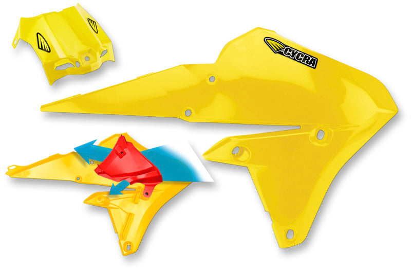 Cycra 14-18 Yamaha YZ250F/YZ450F/WR/FX Powerflow Intake Radiator Shrouds Lightning Gold 1CYC-1778-66 1CYC-1778-66 User 1