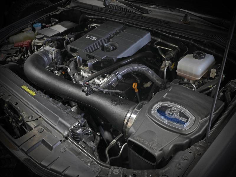 aFe 20-22 Nissan Frontier V6-3.8L Momentum GT Cold Air Intake System w/ Pro 5R Filter 50-70077R 50-70077R Photo - Mounted