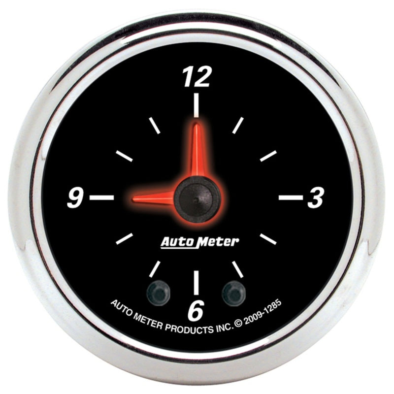 Autometer 52mm Full Sweep Electric 12 Hour Clock (Inc 10.5 ft Tubing or Wiring Harness) 1285 1285 Photo - Primary
